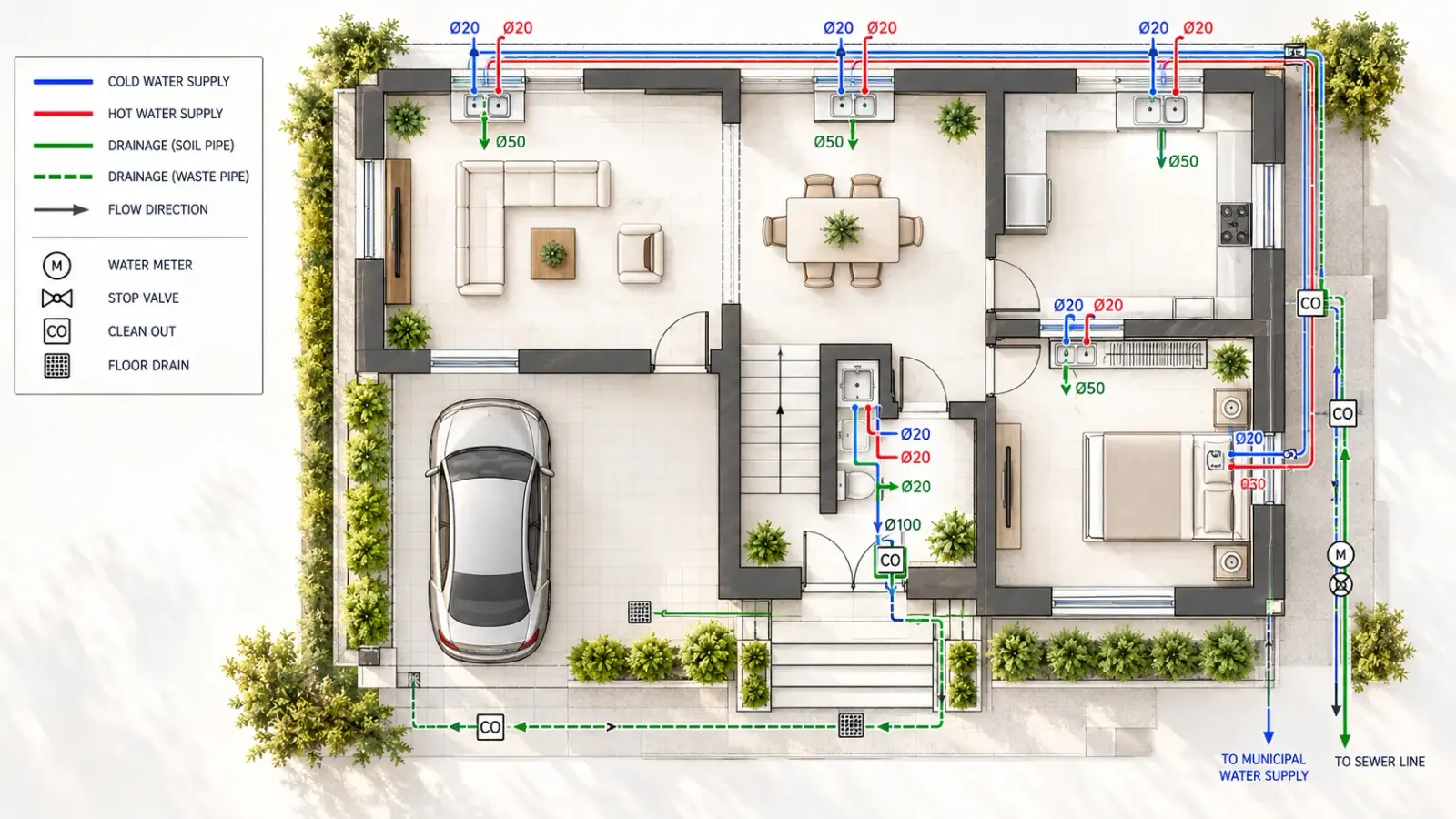 Plumbing Layout design preview