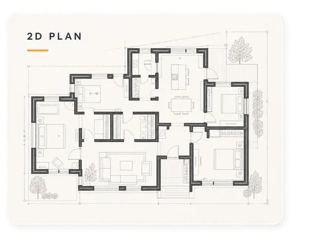 2D architectural floor plan